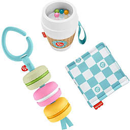 Fisher-Price Bakery Treats Gift Set, 3 Food-Themed Infant Toys & Teether for Babies