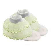 Wrapables Lil Miss Emily Double Layer Lace Ruffle Socks Set of 2, Green / Size 4-6