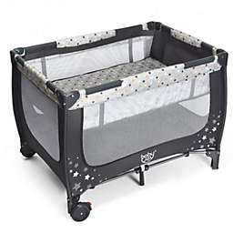Costway Portable Baby Playpen with Mattress Foldable Design-Gray