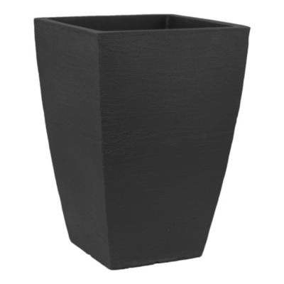 Tusco Products (#MSQT19BK) Modern Planter, Tall Square, Black &reg; 12&reg; x 19&reg;