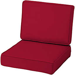 Arden Selections ProFoam EverTru Acrylic Deep Seat Patio Cushion Set, Caliente Red, 24 x 24 x 6