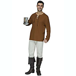 Fun World Peasant Shirt Adult Costume (Brown)
