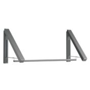 mDesign Expandable Wall Mount Laundry Air Drying Rack Clothing Storage