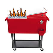 Kitcheniva Outdoor Yard Party 80 QT Portable Rolling Cooler Cart Ice Beer Beverage Chest