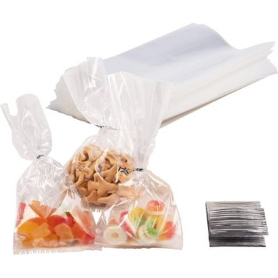 100 x Self Adhesive Cookie Candy Package Gift Bags Cellophane Party Birthday 