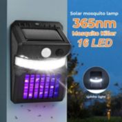 Infinity Merch  16 LED Solar Outdoor Wall Light Black