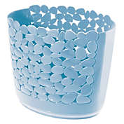 mDesign Plastic Small Oval Trash Can Wastebasket, Pebble Design