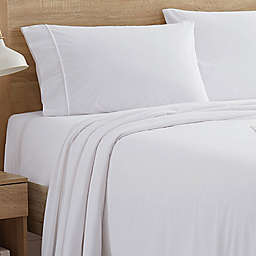 Sweet Home Collection   Flannel Sheets Warm and Cozy Deep Pocket Breathable All Season Bedding Set with Fitted, Flat and Pillowcases, Queen, White