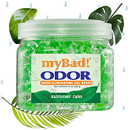 My Bad! Odor Eliminator Gel Beads 12 Oz - Summer Rain, Air Freshener - Eliminates Odors In Bathroom, Pet Area, Closets