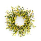 Melrose Home Decorative Forsythia Wreath 27"D Polyester