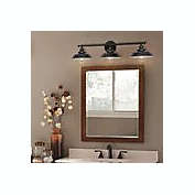 Stock Preferred Vintage Bathroom Mirror Light Retro Bath Mirror Lamps 3 Lights, Indoor Black Metal Bathroom Vanity Wall Light