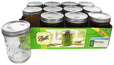 Ball 66000 1 Pint Wide Mouth Can Or Freeze Canning Jars 12 Count Case