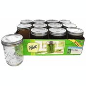 Ball 66000 1 Pint Wide Mouth Can Or Freeze Canning Jars 12 Count Case