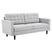 Modway Furniture Exalt Tufted Fabric Sofa, Light Gray