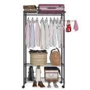 Ktaxon Heavy Duty Rolling Garment Rack Portable Hanging Rod Clothing Rack with Adjustable Shelves & Wheels, 3-Tier