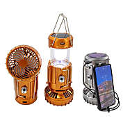 Infinity Merch 6 In 1 Portable Collapsible Rechargeable Camping Lamp W/ Fan