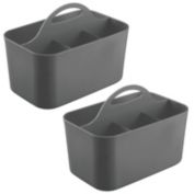 mDesign Plastic Bathroom Storage Organizer Caddy Tote, Small
