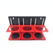 Industro Magnetic Can/Bottle Holder - Black & Red, Holds 3 Cans/Bottles, Can Also be Wall Mounted