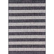Unique Loom Outdoor Distressed Stripe Rug, Gray (7&#39; 0 x 10&#39; 0)