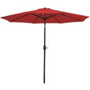 Sunnydaze Aluminum Patio Umbrella with Tilt & Crank - Red - 9-Foot