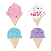 Big Dot of Happiness Scoop Up the Fun - Ice Cream - DIY Shaped Sprinkles Party Cut-Outs - 24 Count