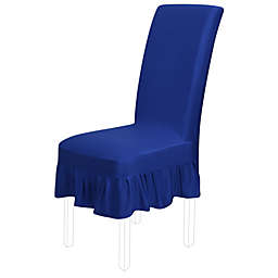 PiccoCasa Stretch Chair Cover Removable Washable Protector Dining Room Royal Blue, 1 Piece