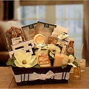 GBDS Vanilla Essence Candle Gift Basket - spa baskets for women gift