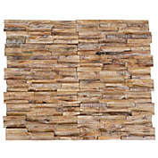 Home Life Boutique 3D Wall Cladding Panels 10 pcs 10.9 ft&#63; Solid Teak Wood