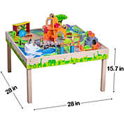 PopFun Wooden All-in-One Zoo Play Table