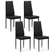 Kitcheniva Set of 4 High Back Modern Leather Kitchen Chair