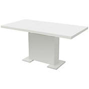 vidaXL vidaXL Extendable Dining Table High Gloss White