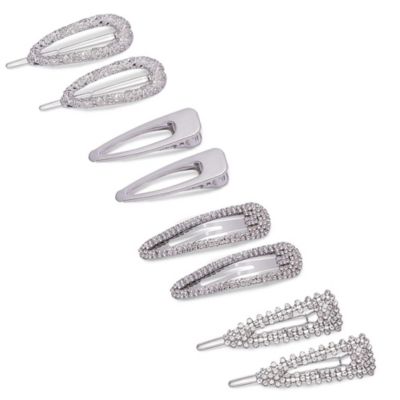 4 Pack Rhinestone Hair Clip Accessories Women's Bling Crystal Pin Hair Barrettes 