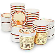 Sparkle and Bash Thanksgiving Soup Containers with Lids, Paper To-Go Cups (12 Ounces, 24 Pack)