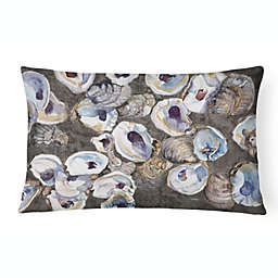 Caroline's Treasures Oysters Canvas Fabric Decorative Pillow 12 x 16