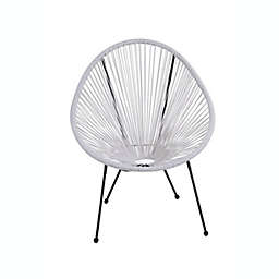 e-joy Acapulco Oval Woven Wicker Weave Lounge Patio Chair for Indoor and Outdoor Use, 1 PIECE