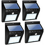 Slickblue 4 Pcs 30 LED Solar Lights Motion Sensor Solar Powered Wall Lights for Garden Pathway