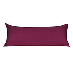 PiccoCasa Zipper Soft Brushed Microfiber Body Pillow Cover, Long Pillow Cases for Body Pillows Weave for 90 GSM Ployester, Wine Body, 20
