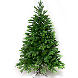 Floral Home 4.5' Artificial Christmas Tree with Metal Stand Lifelike Holiday Vermont Spruce Tree Perfect for Home or Office 919 Tips