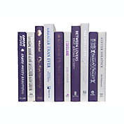 Booth & Williams Purple and White Team Colors  Decorative Books, One Foot Bundle of Real, Shelf-Ready Books