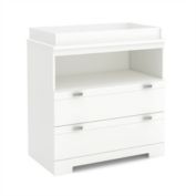 Slickblue Modern Nursery 2 Drawer Storage Baby Changing Table in White