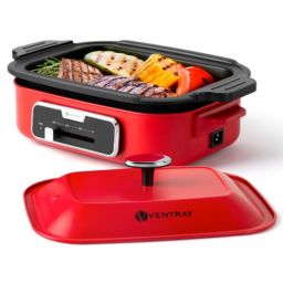 Ventray Electric Grill, 1200W Smokeless Table-top Cooking Griddle Hot Plate