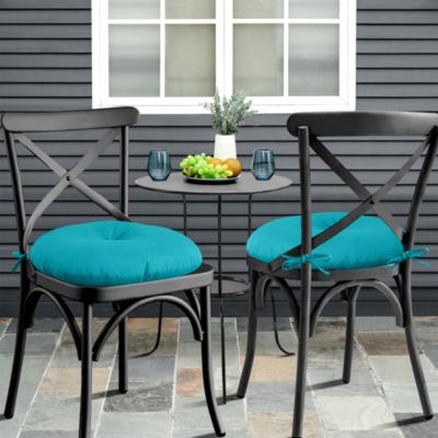 Set of 4 Dining Chair Cushion Seat Pad 14.5" Outdoor Living Patio Furniture Teal 