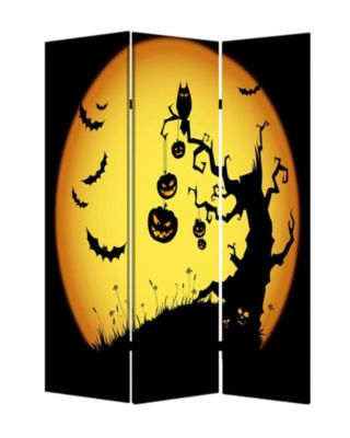 Screen Gems Contemporary Lightweight 3 Panel Halloween Screen Room Divider with Two Different Finishes