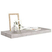 ITY International - Individual Wooden Floating Shelf, 31.5&quot; x 9.25&quot; x 1.5&quot;, Cement Gray