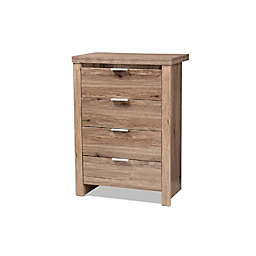 Baxton Studio  Laverne Modern and Contemporary Oak Brown Finished 4-Drawer Chest