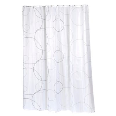 Carnation Home Fashions "Ava" Fabric Shower Curtain - White 70" x 72"