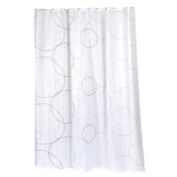 Carnation Home Fashions "Ava" Fabric Shower Curtain - White 70" x 72"