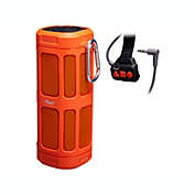 Everglade Home Orange Portable Water-Resistant Bluetooth Speaker with Built-in Mic, Bike Mount, Rechargeable Battery, and Remote Control