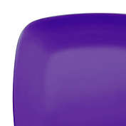 Smarty Had A Party 10" Purple Flat Rounded Square Disposable Plastic Dinner Plates (120 Plates)