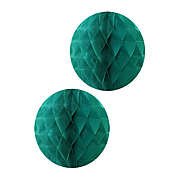 Wrapables 14" Set of 2 Tissue Honeycomb Ball Party Decorations / Green, Set of 2
